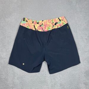 Birddogs Classic Mens Gym Shorts XXL Navy Tropical Bird Print Lined Boomstick